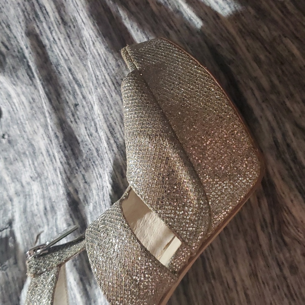 Michael kors high heels size 9 gold glitter - Picture 8 of 11